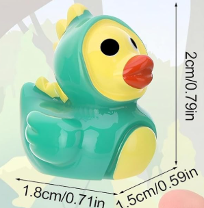 Set of 5, Dinosaur Costume Themed Mini Resin Ducks, Magnetic or Non-Magnetic, Optional Personalized Duck Hiding Tags