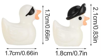 Set of 8, Pirate Themed Mini Resin Ducks, Magnetic or Non-Magnetic, Optional Personalized Duck Hiding Tags
