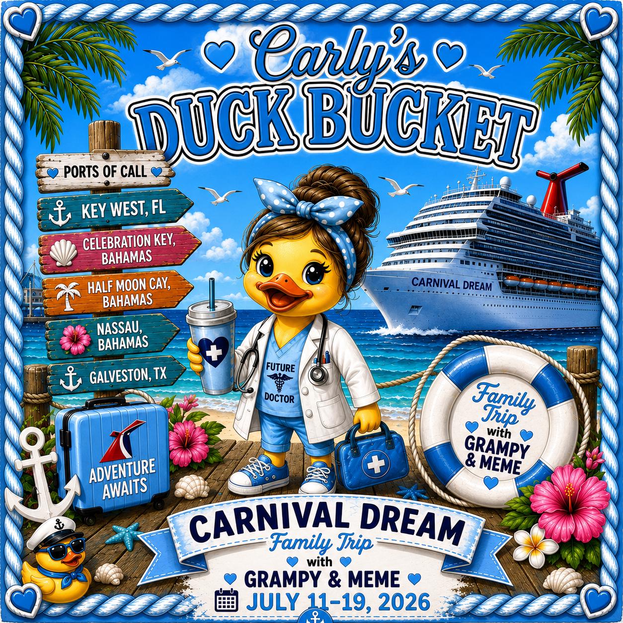Personalized Duck Bucket for Cruise or Jeep Ducking | Custom Label Container