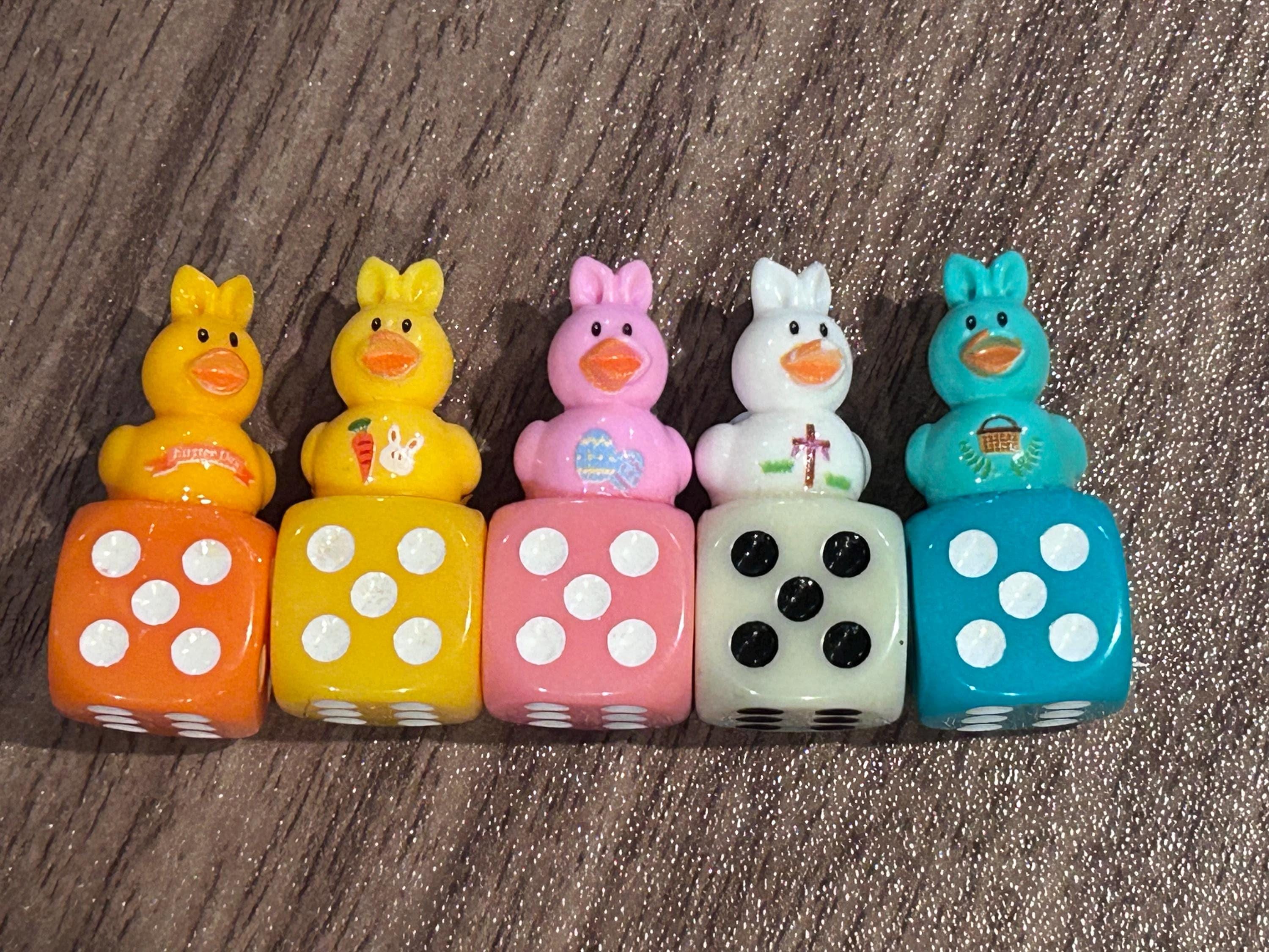 Easter Bunny Dice Set | Faith Inspired, Festive Ducks for Baskets