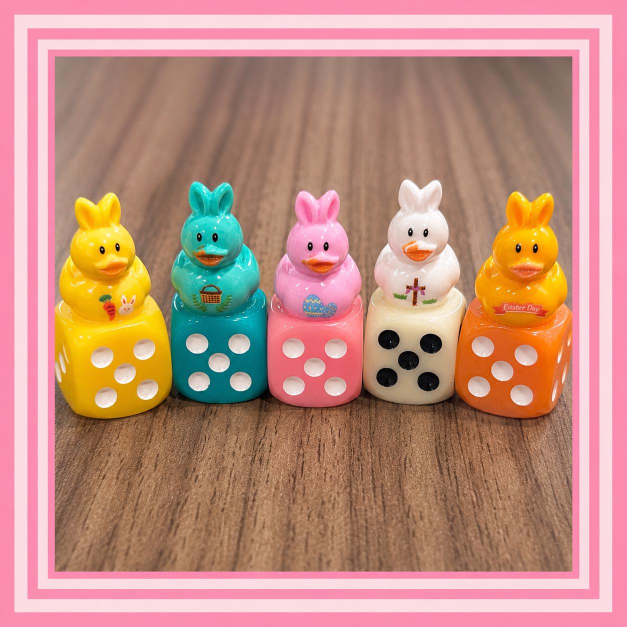 Easter Bunny Dice Set | Faith Inspired, Festive Ducks for Baskets