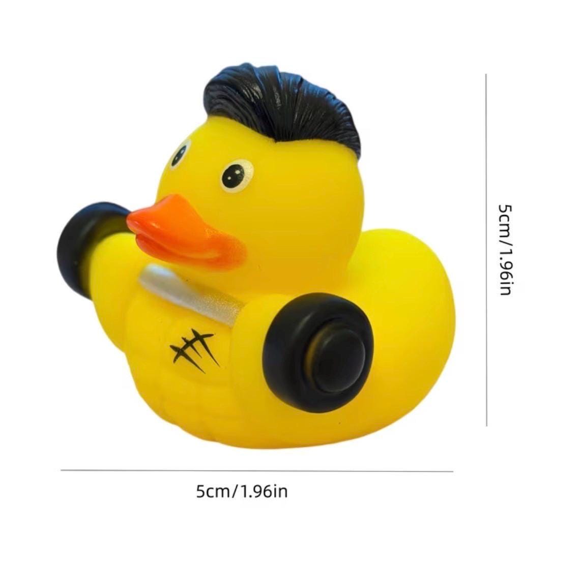 2 inch - weightlifting rubber duck – buff bodybuilder gym decor ornament (5cm)