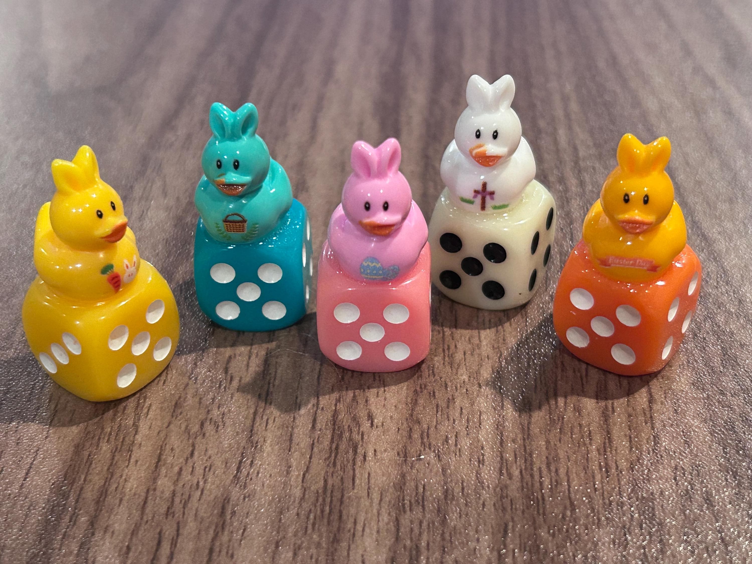 Easter Bunny Dice Set | Faith Inspired, Festive Ducks for Baskets