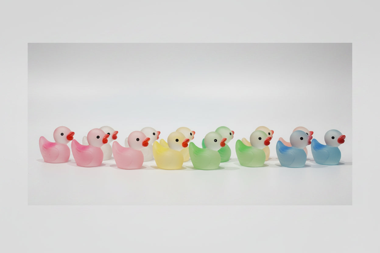 Set of 10, Ombre Themed Mini Resin Ducks, Magnetic or Non-Magnetic, Optional Personalized Duck Hiding Tags