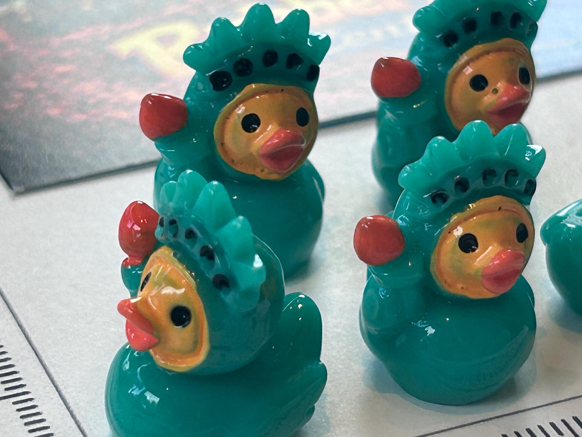 Set of 5, Statue of Liberty Themed Mini Resin Ducks, Magnetic or Non-Magnetic, Optional Personalized Duck Hiding Tags