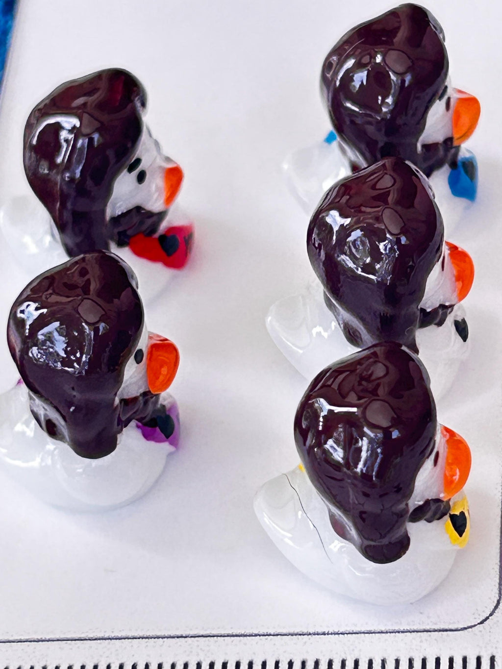 Set of 5, Religious Jesus Themed Mini Resin Ducks, Magnetic or Non-Magnetic, Optional Personalized Duck Hiding Tags