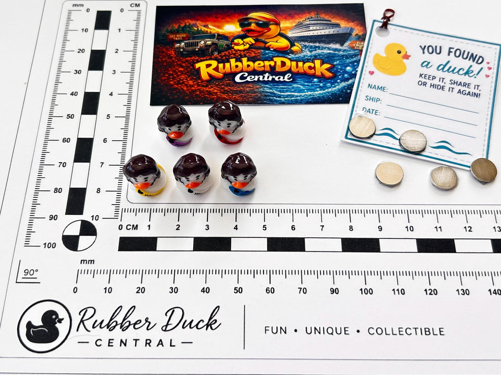 Set of 5, Religious Jesus Themed Mini Resin Ducks, Magnetic or Non-Magnetic, Optional Personalized Duck Hiding Tags