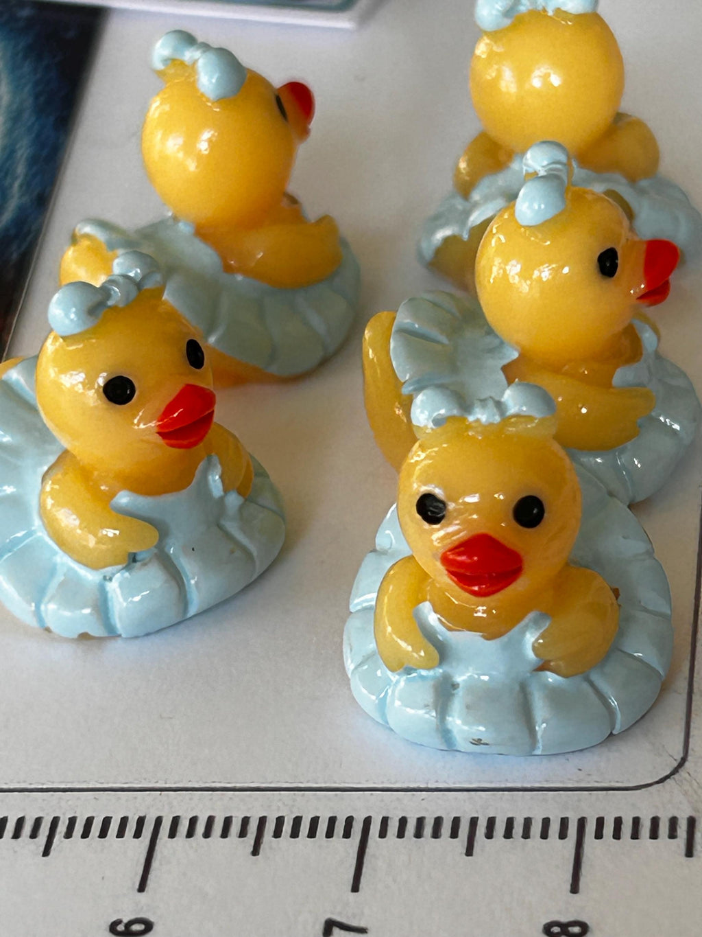 Set of 5, Blue Ballerina Themed Mini Resin Ducks, Magnetic or Non-Magnetic, Optional Personalized Duck Hiding Tags