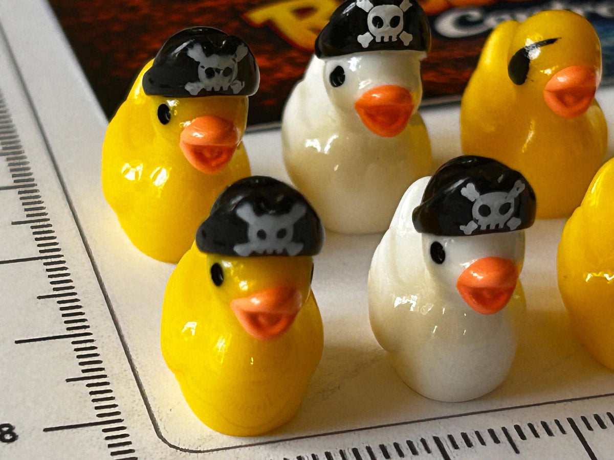 Set of 8, Pirate Themed Mini Resin Ducks, Magnetic or Non-Magnetic, Optional Personalized Duck Hiding Tags