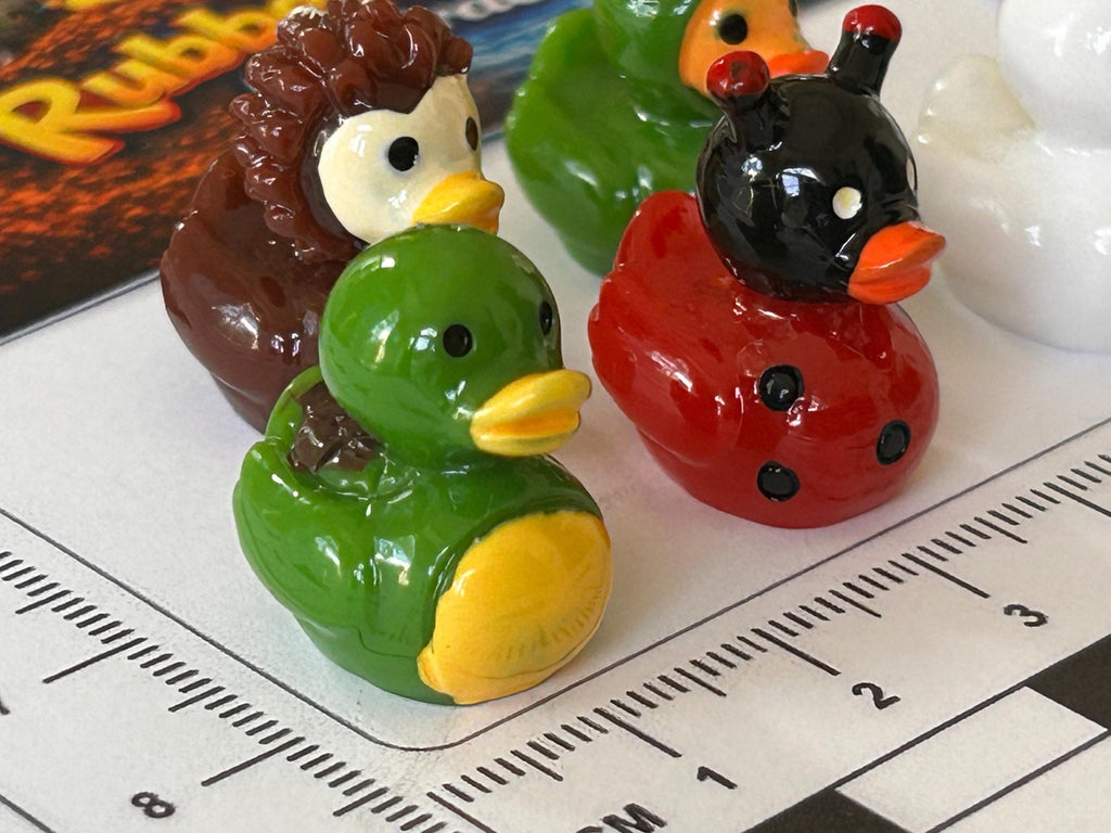 Set of 5, Forest Animal Themed Mini Resin Ducks, Magnetic or Non-Magnetic, Optional Personalized Duck Hiding Tags