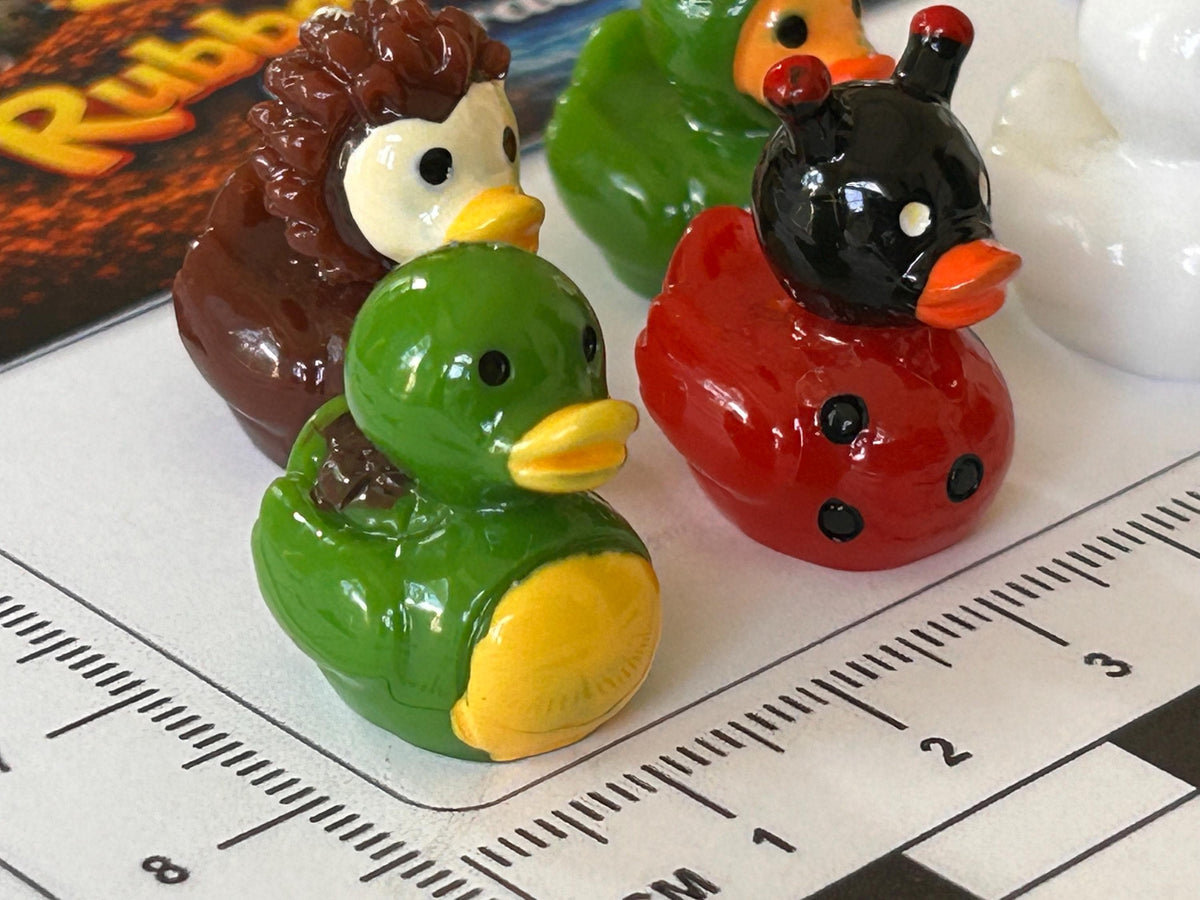 Set of 5, Forest Animal Themed Mini Resin Ducks, Magnetic or Non-Magnetic, Optional Personalized Duck Hiding Tags