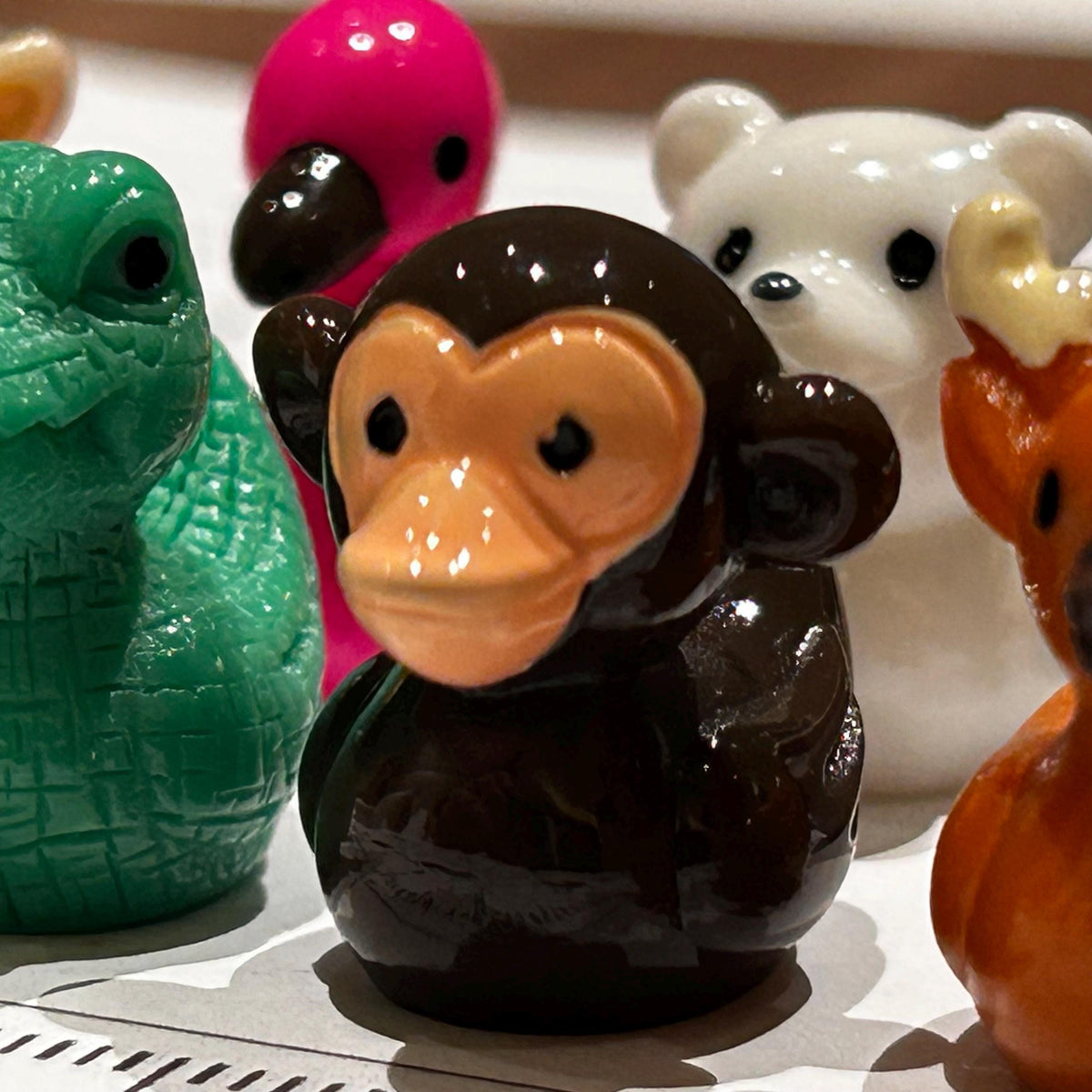 Set of 8, Mixed Animal (Set 1) Themed Mini Resin Ducks, Magnetic or Non-Magnetic, Optional Personalized Duck Hiding Tags