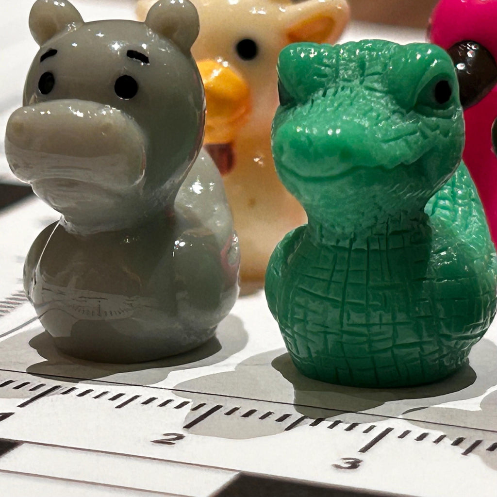 Set of 8, Mixed Animal (Set 1) Themed Mini Resin Ducks, Magnetic or Non-Magnetic, Optional Personalized Duck Hiding Tags