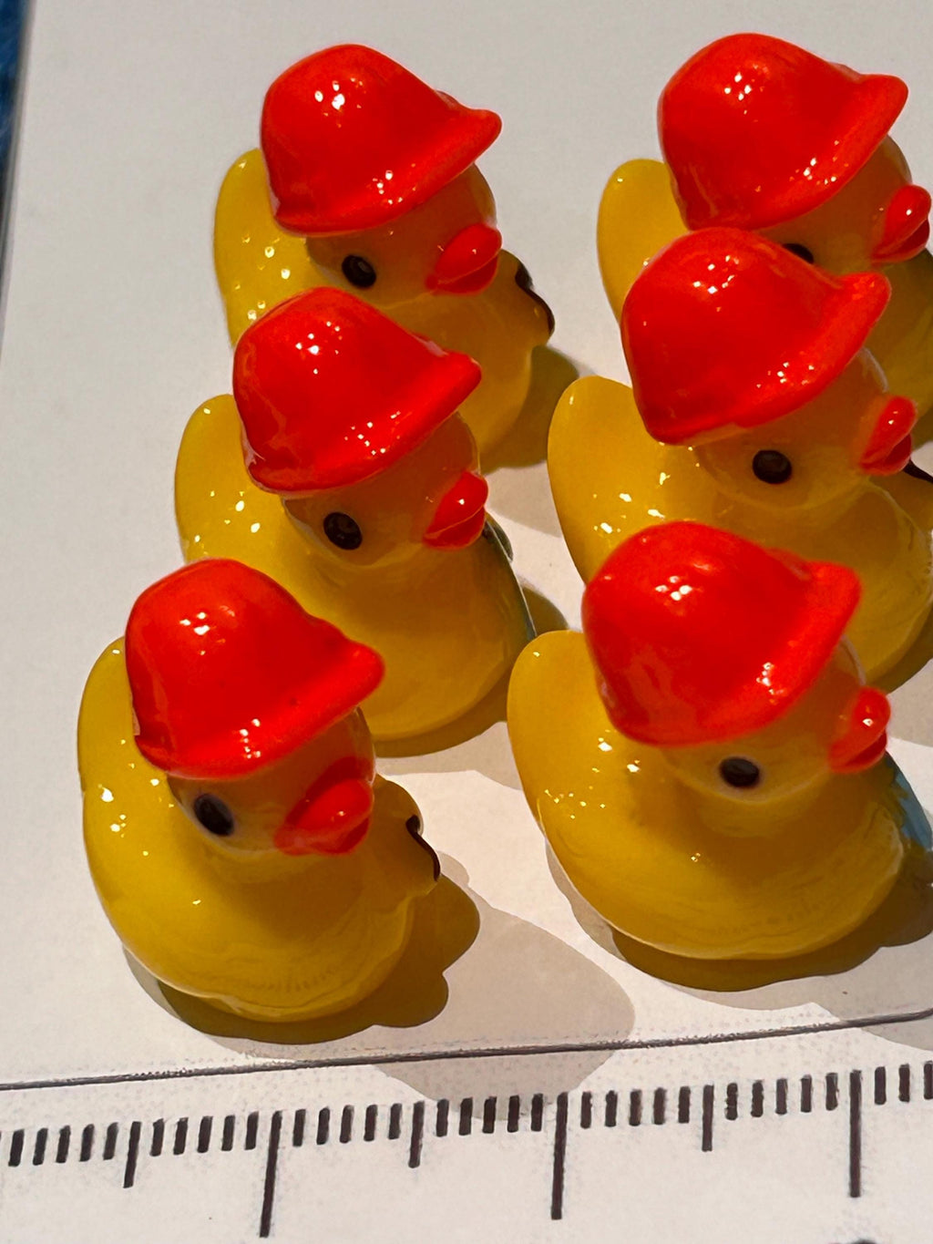 Set of 6 Construction Engineer Themed Mini Resin Ducks, Magnetic or Non-Magnetic, Optional Personalized Duck Hiding Tags