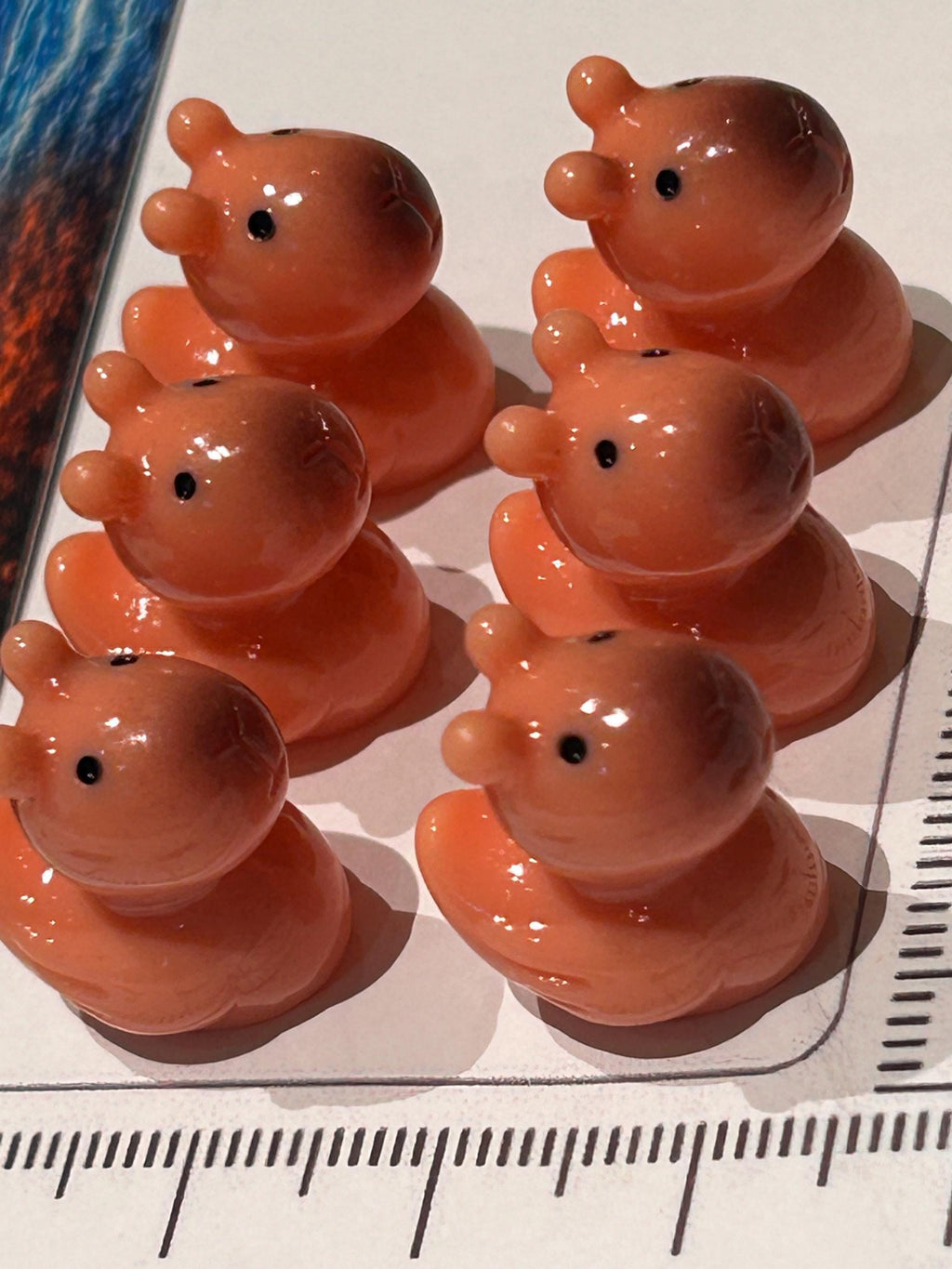 Set of 6, Capybara Themed Mini Resin Ducks, Magnetic or Non-Magnetic, Optional Personalized Duck Hiding Tags
