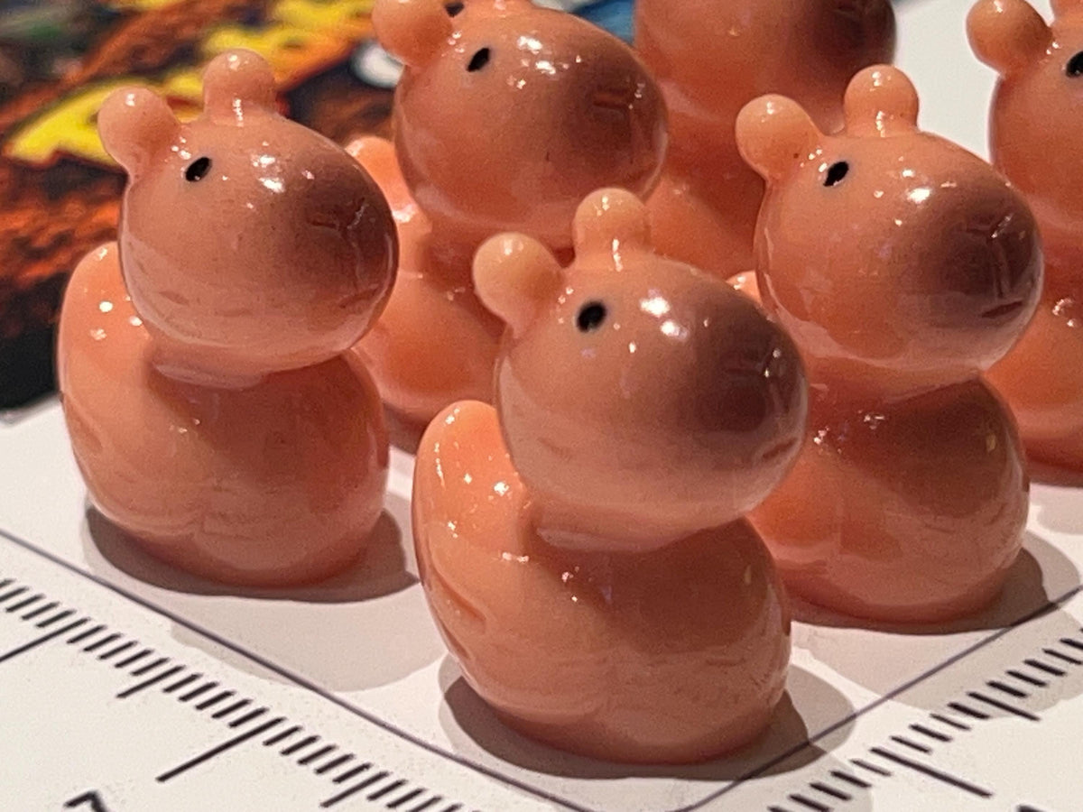 Set of 6, Capybara Themed Mini Resin Ducks, Magnetic or Non-Magnetic, Optional Personalized Duck Hiding Tags
