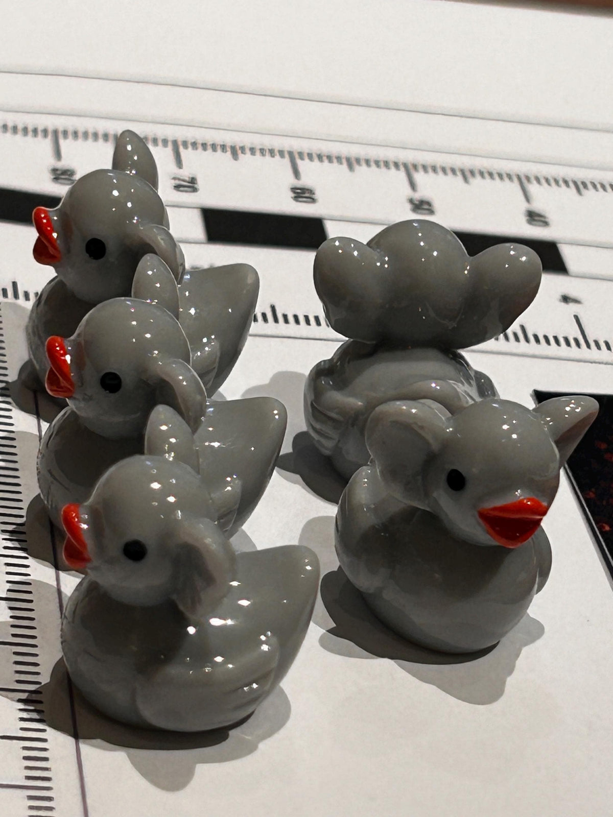 Set of 5, Elephant Themed Mini Resin Ducks, Magnetic or Non-Magnetic, Optional Personalized Duck Hiding Tags