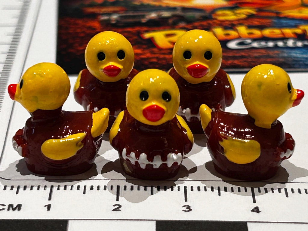 Set of 5, Football Shaped Mini Resin Ducks, Magnetic or Non-Magnetic, Optional Personalized Duck Hiding Tags