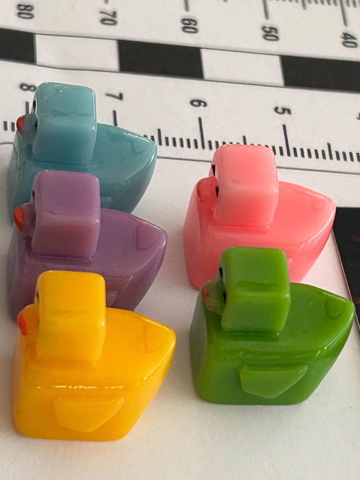 Set of 5, Pixel Block Themed Mini Resin Ducks, Magnetic or Non-Magnetic, Optional Personalized Duck Hiding Tags