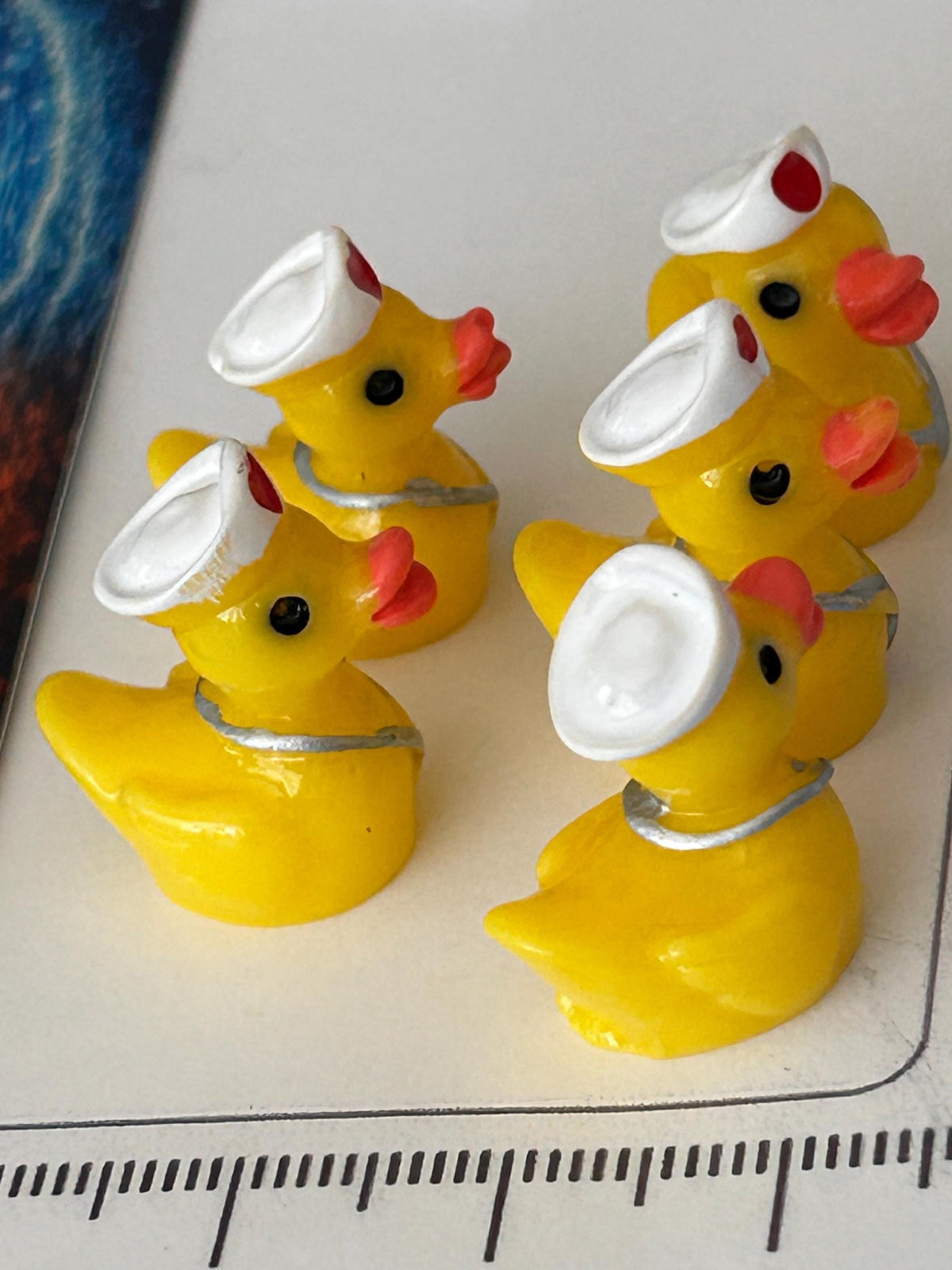 Set of 5, Yellow Nurse Themed Mini Resin Ducks, Magnetic or Non-Magnetic, Optional Personalized Duck Hiding Tags