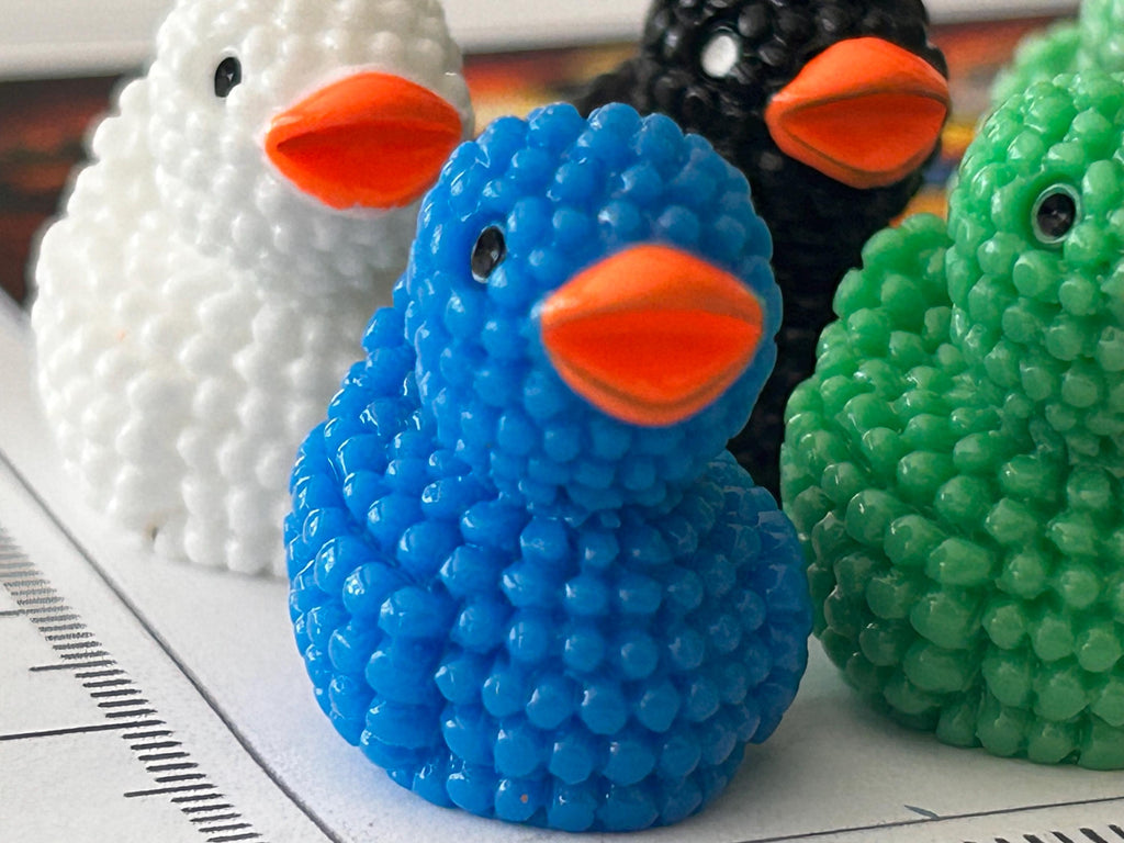 Set of 6, Textured Mini Resin Ducks, Magnetic or Non-Magnetic, Optional Personalized Duck Hiding Tags