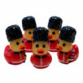 Set of 5, British Soldier Themed Mini Resin Ducks, Magnetic or Non-Magnetic, Optional Personalized Duck Hiding Tags