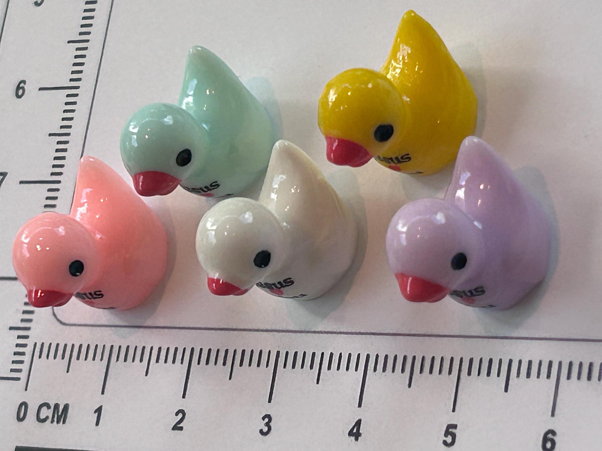 Set of 5, Religious “Jesus Loves You” Themed Mini Resin Ducks, Magnetic or Non-Magnetic, Optional Personalized Duck Hiding Tags