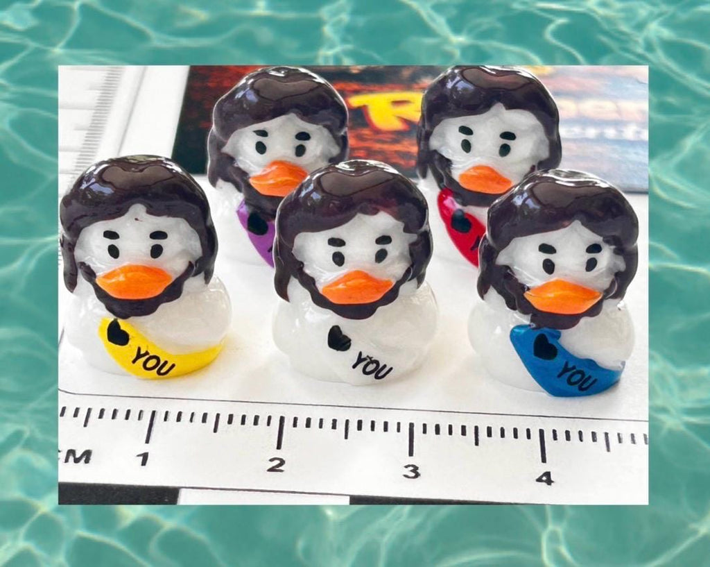 Set of 5, Religious Jesus Themed Mini Resin Ducks, Magnetic or Non-Magnetic, Optional Personalized Duck Hiding Tags