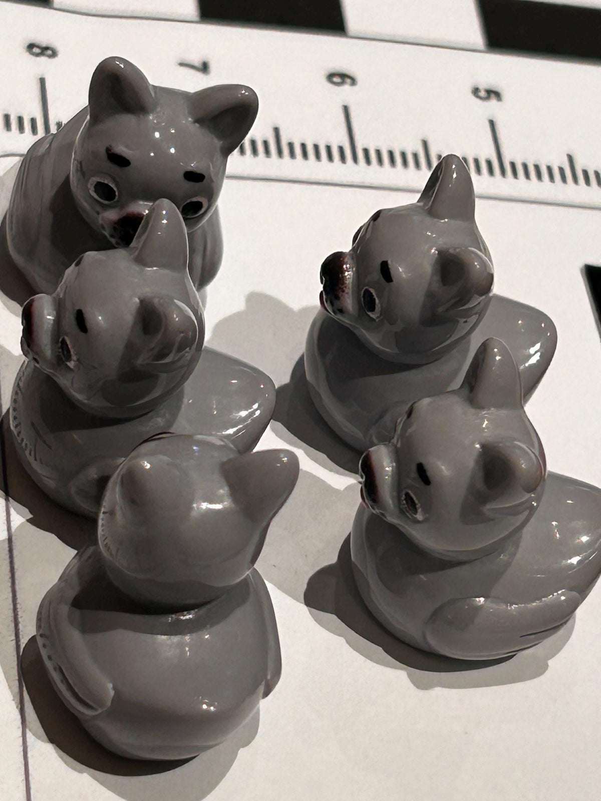 Set of 5, French Bulldog Themed Mini Resin Ducks, Magnetic or Non-Magnetic, Optional Personalized Duck Hiding Tags