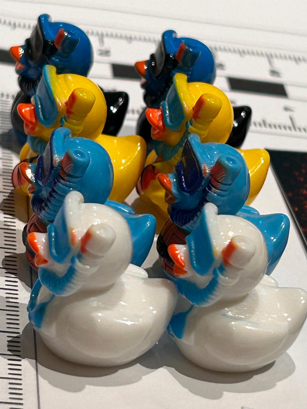 Set of 8, Snorkeling Themed Mini Resin Ducks, Magnetic or Non-Magnetic, Optional Personalized Duck Hiding Tags