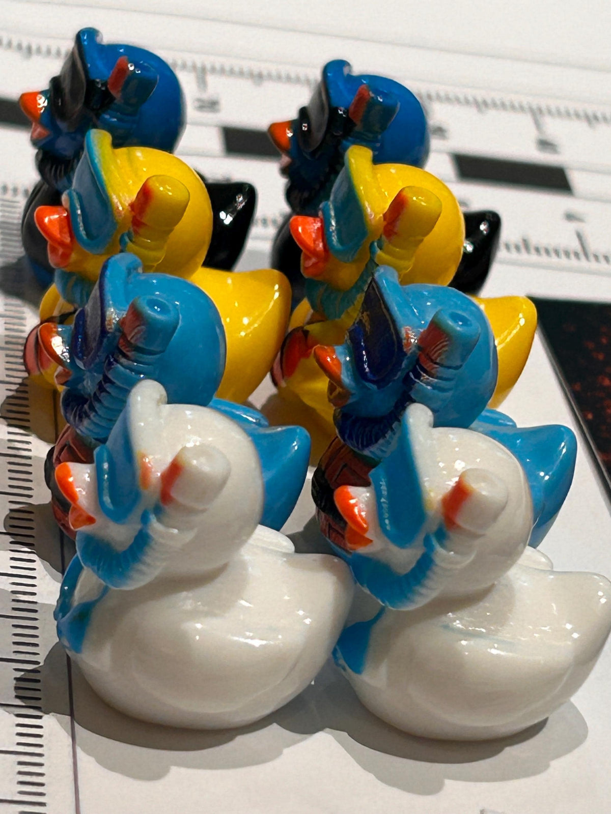 Set of 8, Snorkeling Themed Mini Resin Ducks, Magnetic or Non-Magnetic, Optional Personalized Duck Hiding Tags