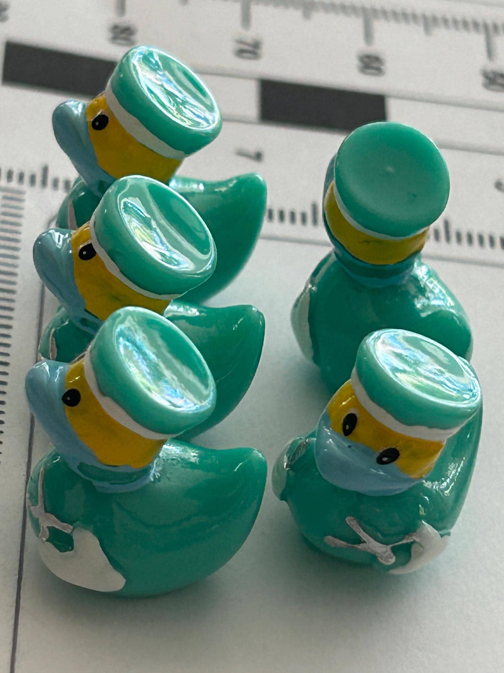 Set of 5, Medical Doctor Themed Mini Resin Ducks, Magnetic or Non-Magnetic, Optional Personalized Duck Hiding Tags