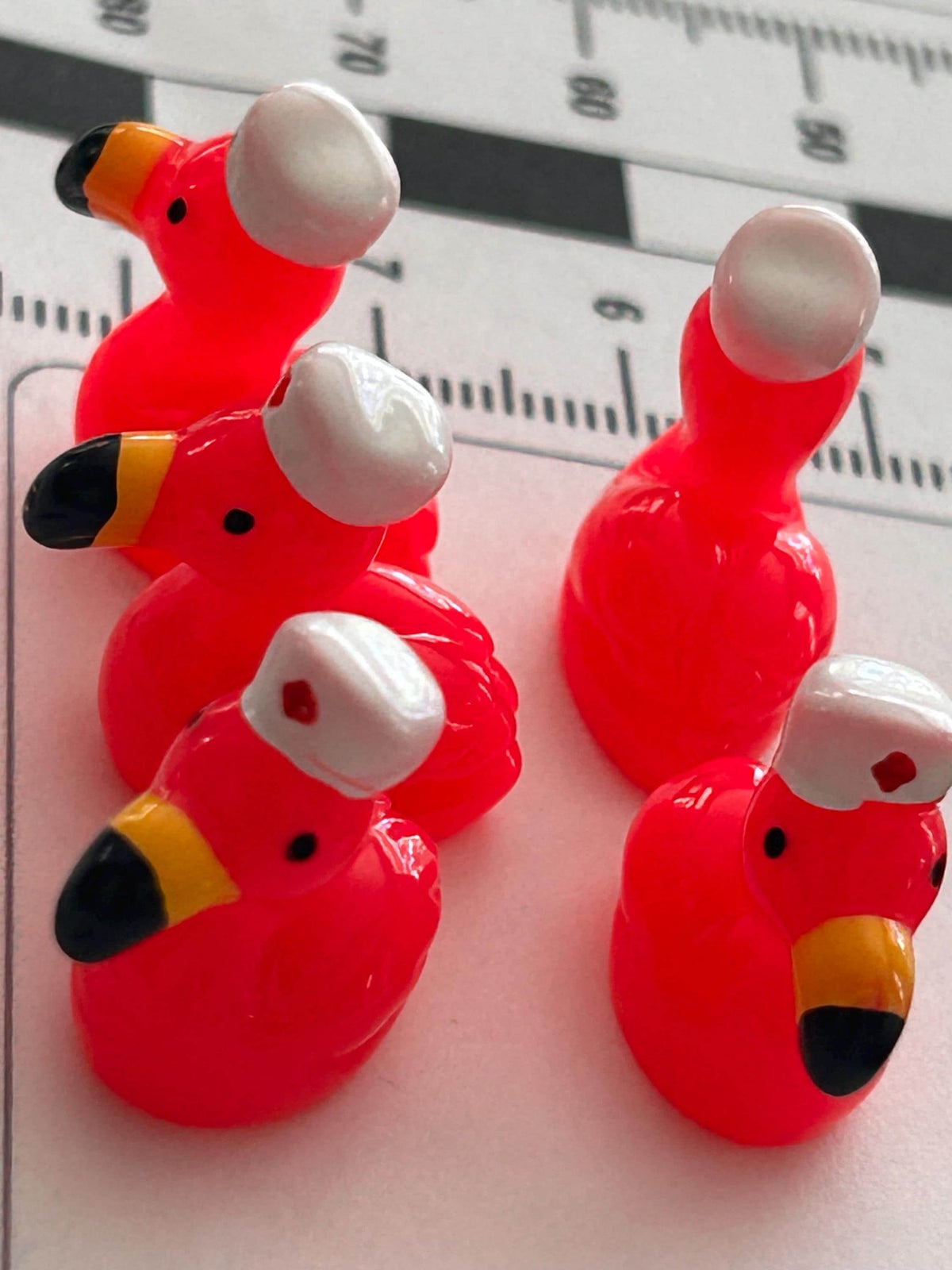 Set of 5, Flamingo Nurse Themed Mini Resin Ducks, Magnetic or Non-Magnetic, Optional Personalized Duck Hiding Tags