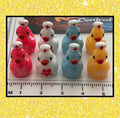Set of 8, Nurse with Hat Themed Mini Resin Ducks, Magnetic or Non-Magnetic, Optional Personalized Duck Hiding Tags