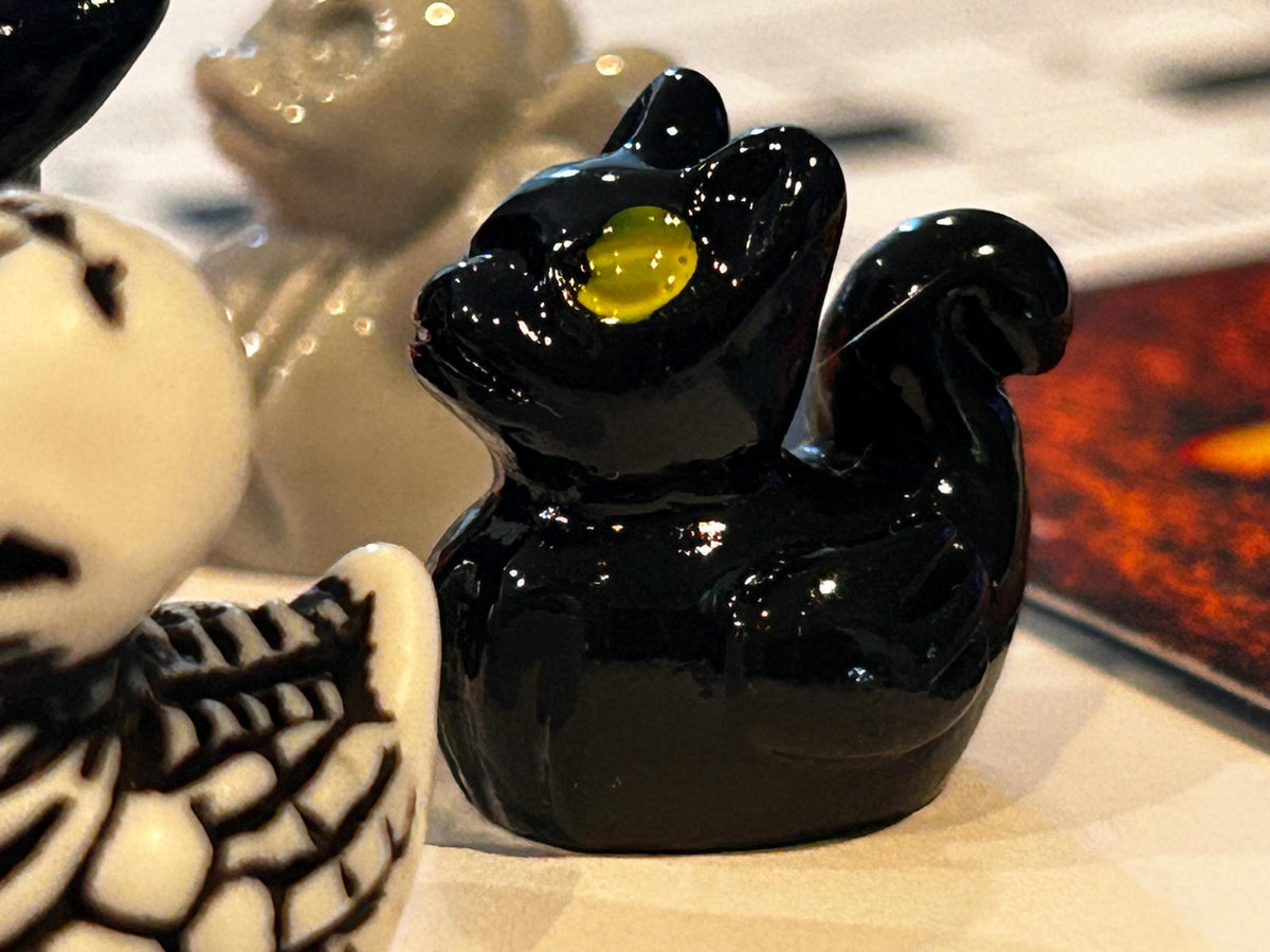 Set of 5, Spooky Halloween (Set 1) Themed Mini Resin Ducks, Magnetic or Non-Magnetic, Optional Personalized Duck Hiding Tags