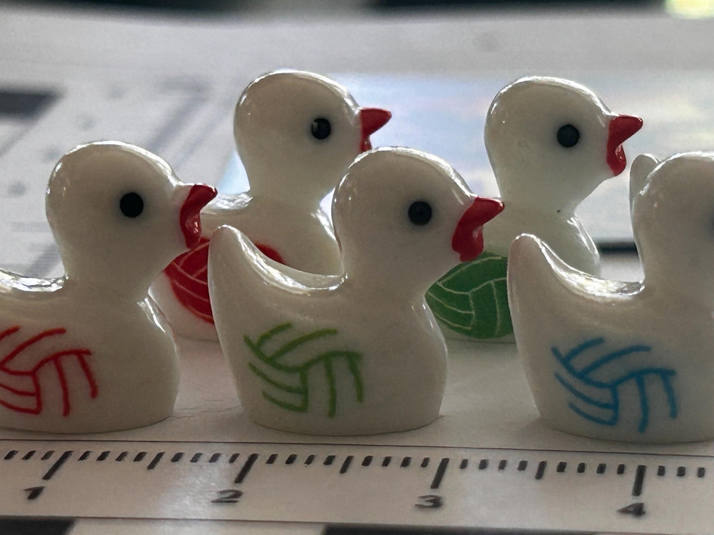 Set of 6, Volleyball Themed Mini Resin Ducks, Magnetic or Non-Magnetic, Optional Personalized Duck Hiding Tags