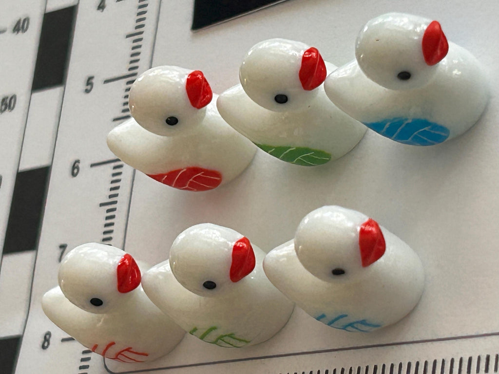 Set of 6, Volleyball Themed Mini Resin Ducks, Magnetic or Non-Magnetic, Optional Personalized Duck Hiding Tags