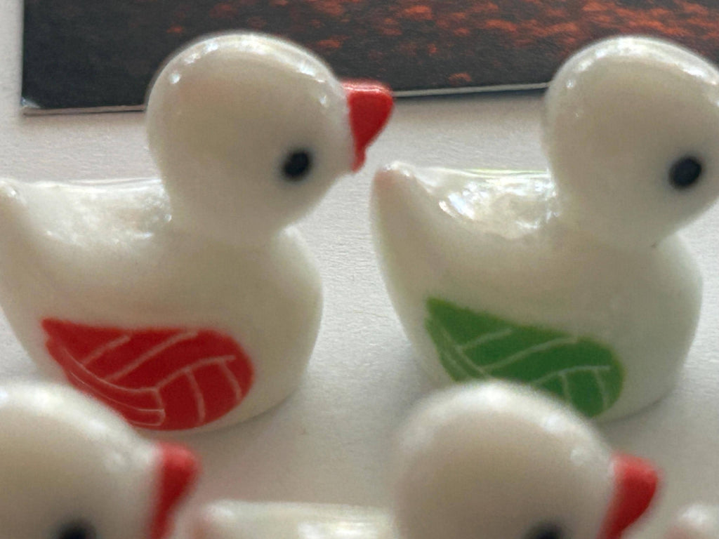 Set of 6, Volleyball Themed Mini Resin Ducks, Magnetic or Non-Magnetic, Optional Personalized Duck Hiding Tags