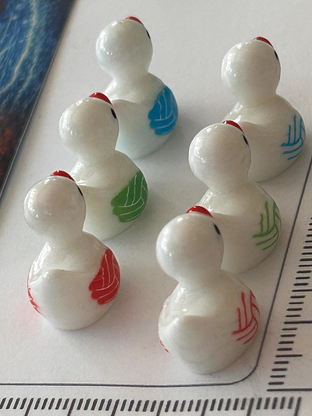 Set of 6, Volleyball Themed Mini Resin Ducks, Magnetic or Non-Magnetic, Optional Personalized Duck Hiding Tags