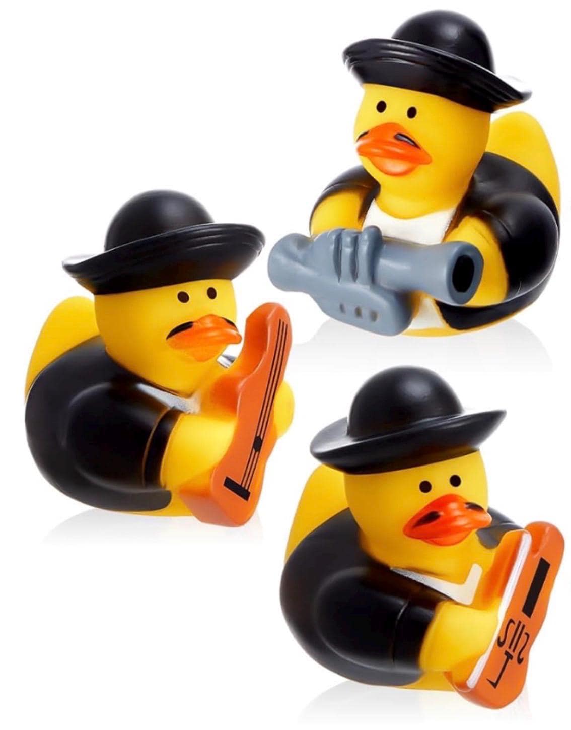 2 inch - 6pc mariachi band rubber ducks – 2” fiesta duck set