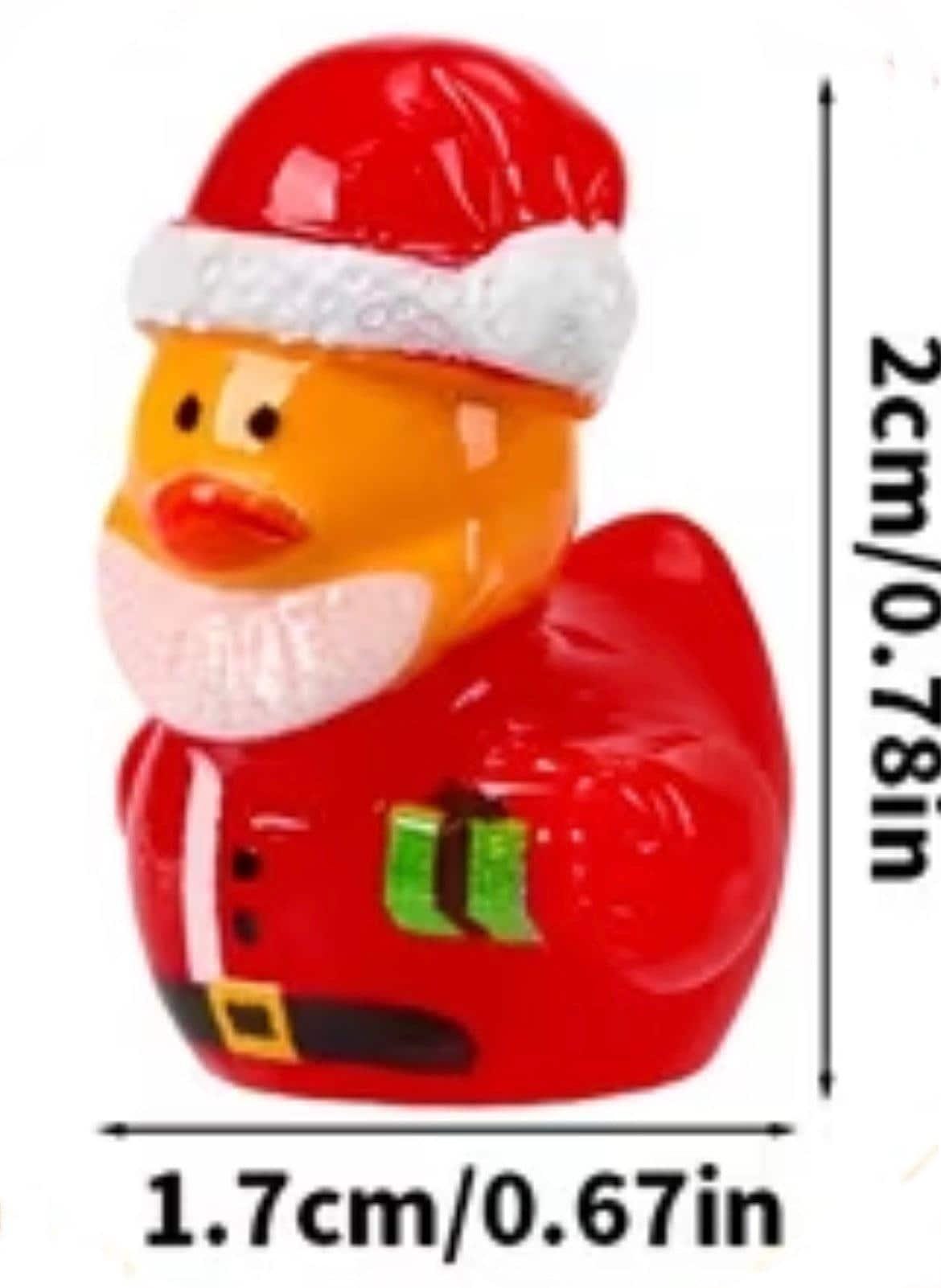Set of 8, Christmas Mix Themed Mini Resin Ducks, Magnetic or Non-Magnetic, Optional Personalized Duck Hiding Tags