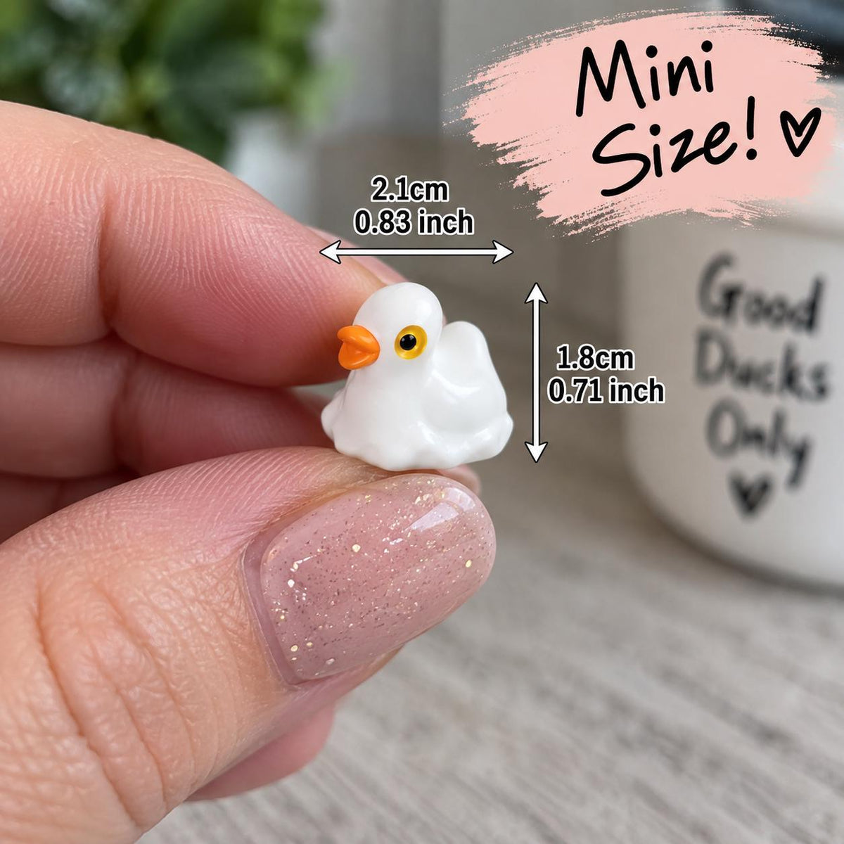 Set of 5, Halloween Ghost Themed Mini Resin Ducks, Magnetic or Non-Magnetic, Optional Personalized Duck Hiding Tags