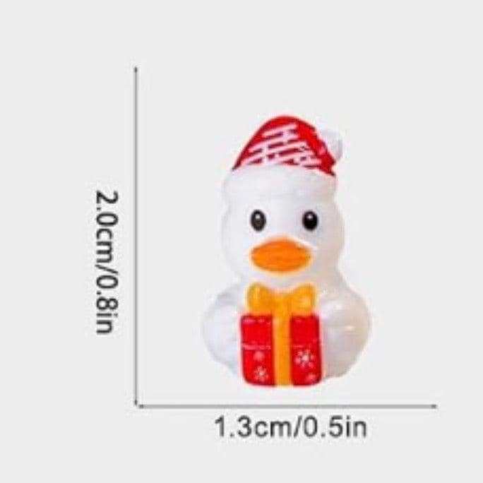Set of 6, Christmas Themed Mini Resin Ducks, Magnetic or Non-Magnetic, Optional Personalized Duck Hiding Tags