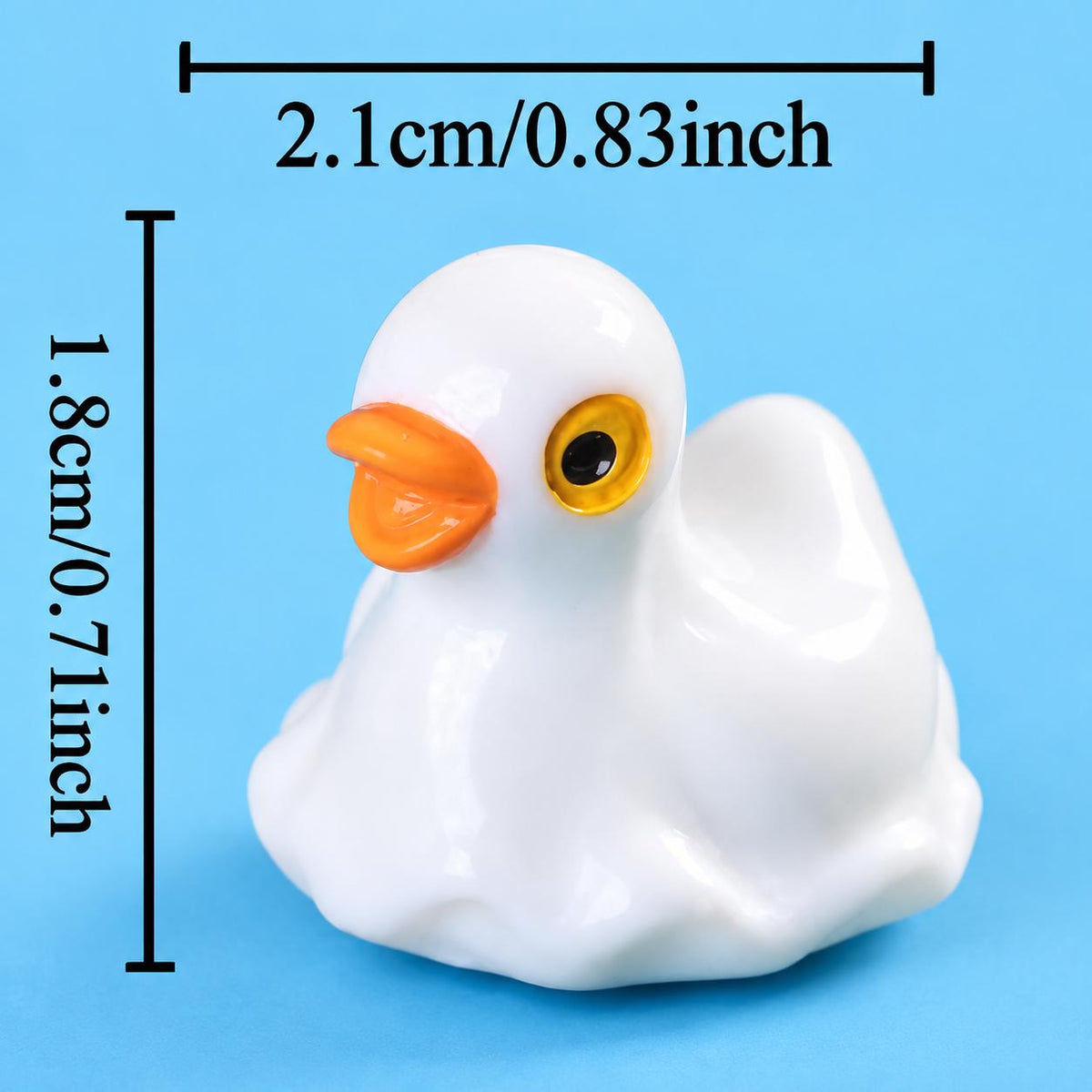 Set of 5, Halloween Ghost Themed Mini Resin Ducks, Magnetic or Non-Magnetic, Optional Personalized Duck Hiding Tags