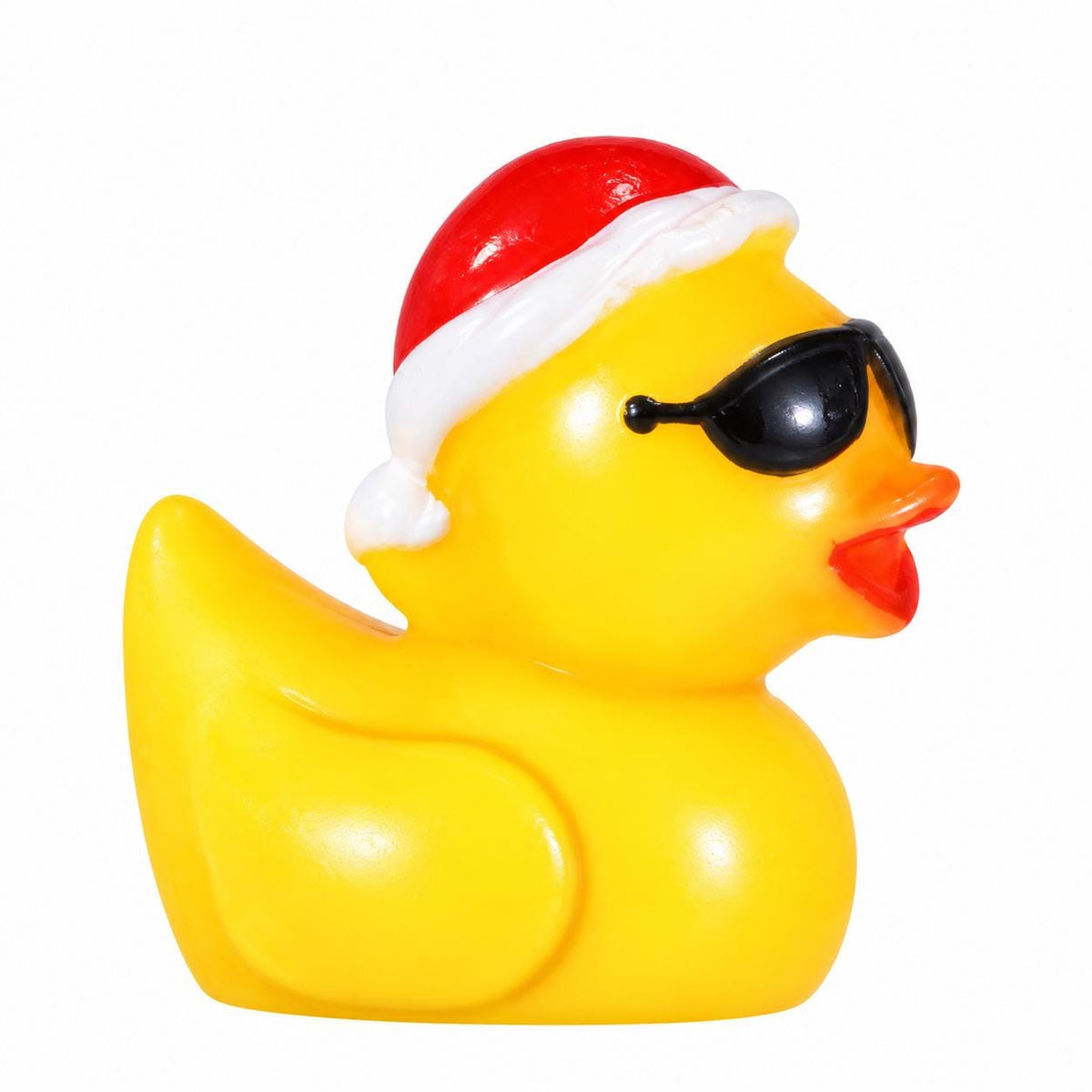 Set of 5, Santa Hat Christmas Themed Mini Resin Ducks, Magnetic or Non-Magnetic, Optional Personalized Duck Hiding Tags