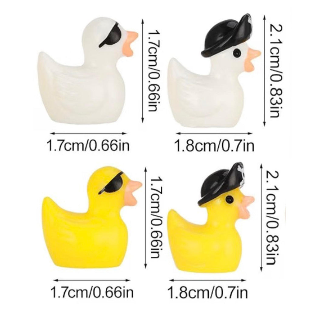 Pirate Duck Tic-Tac-Toe Set with Clear Storage Case, 8 Mini Resin Ducks, Mini Travel Game, Cruise Duck, Duck Lover Gift