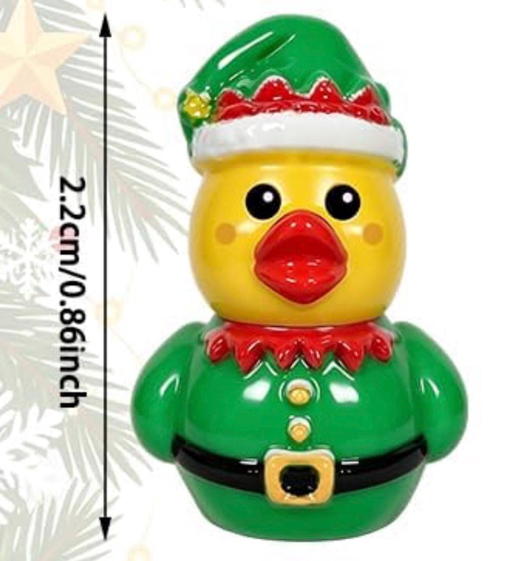 Set of 5, Christmas Mix (Set #3) Themed Mini Resin Ducks, Magnetic or Non-Magnetic, Optional Personalized Duck Hiding Tags