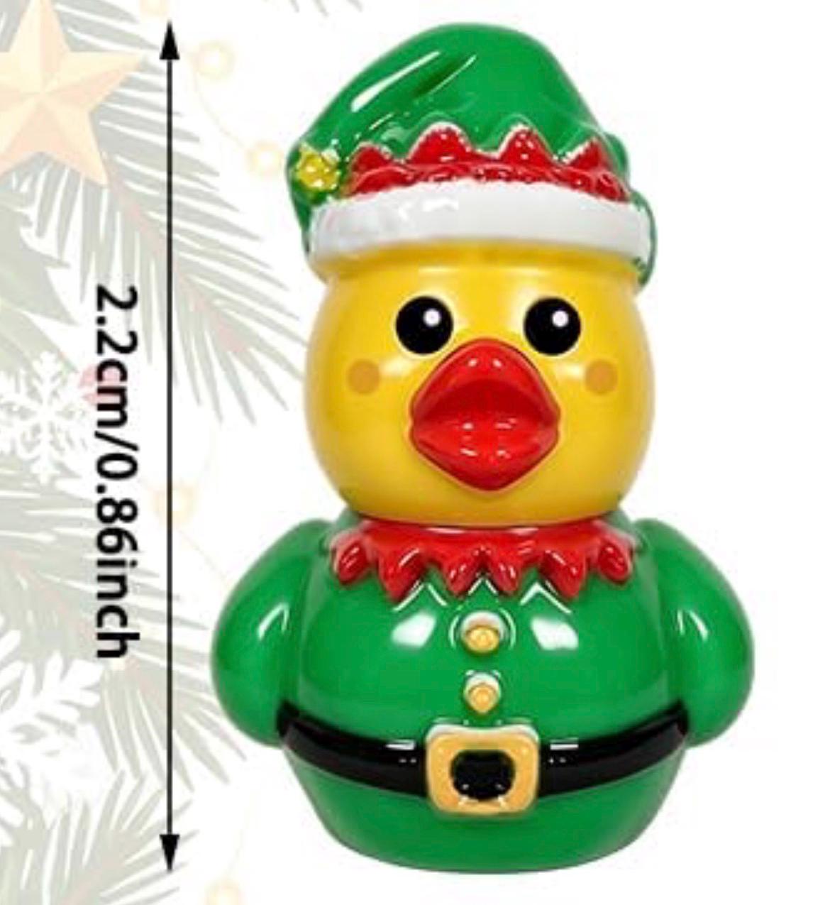 Set of 5, Christmas Mix (Set #3) Themed Mini Resin Ducks, Magnetic or Non-Magnetic, Optional Personalized Duck Hiding Tags