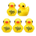 Set of 5, “Thank You” Themed Mini Resin Ducks, Magnetic or Non-Magnetic, Optional Personalized Duck Hiding Tags