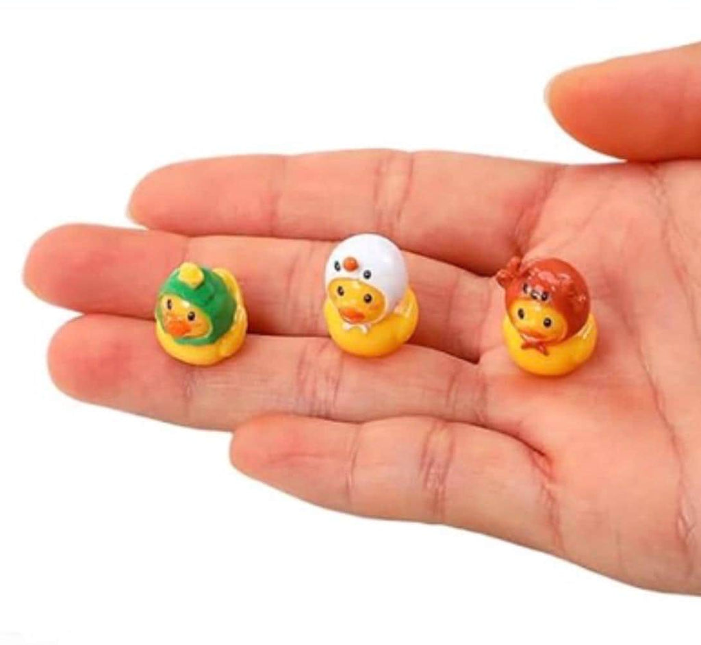 Set of 6, Christmas Mix (Set #4) Themed Mini Resin Ducks, Magnetic or Non-Magnetic, Optional Personalized Duck Hiding Tags